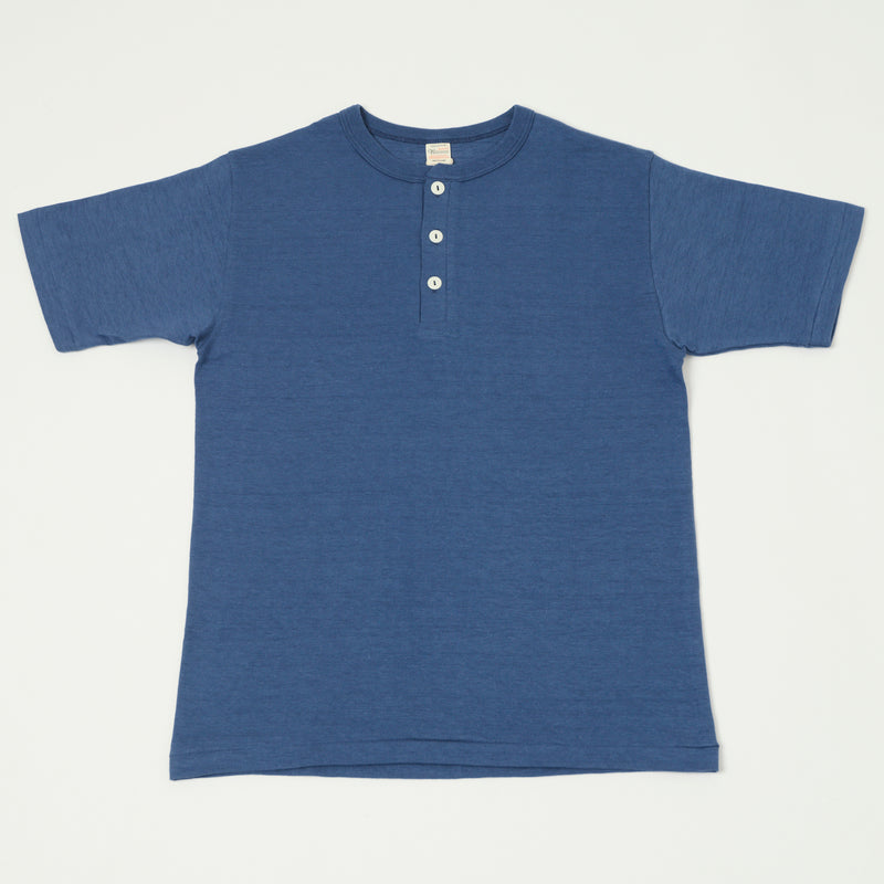 Warehouse 4601 S/S Henley - Faded Blue