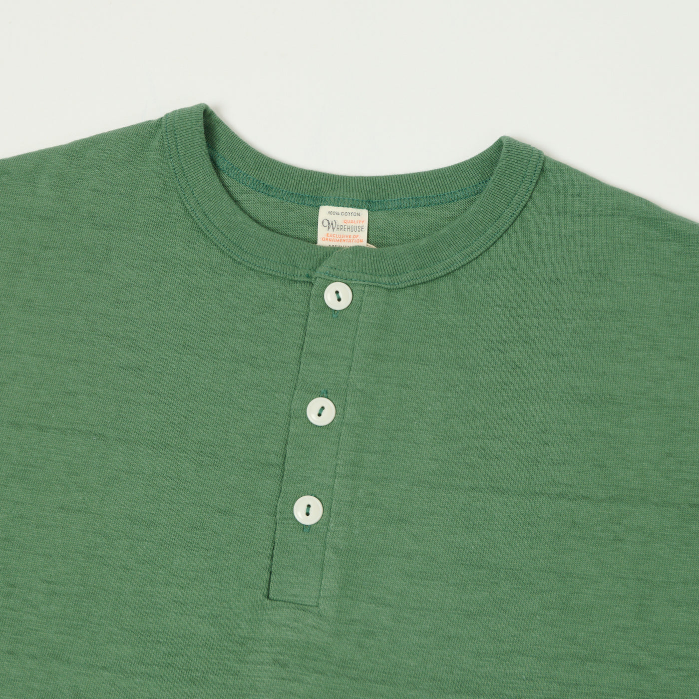Warehouse & Co 4601 Henley T-Shirt - MC Green