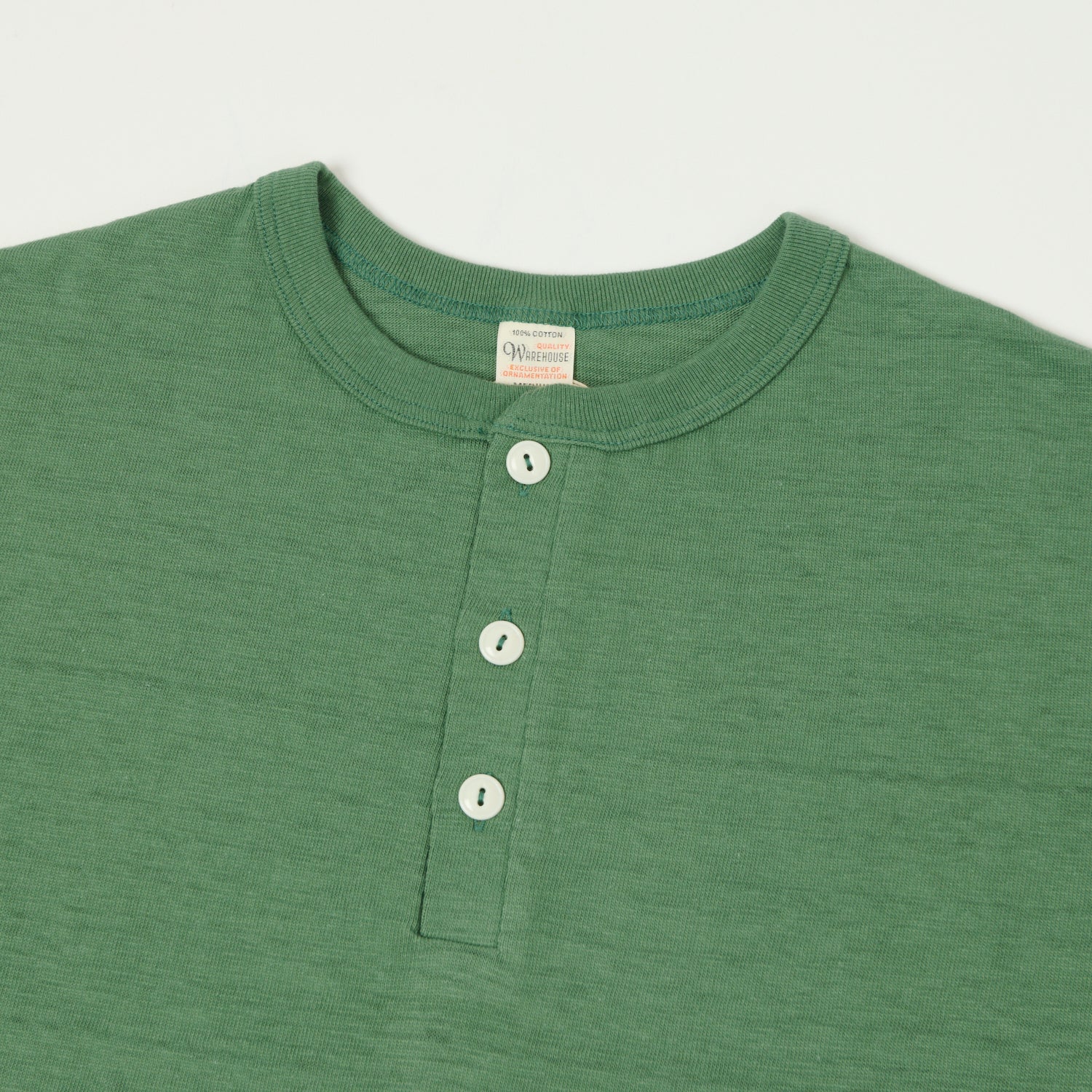 Warehouse & Co 4601 Henley T-Shirt - MC Green