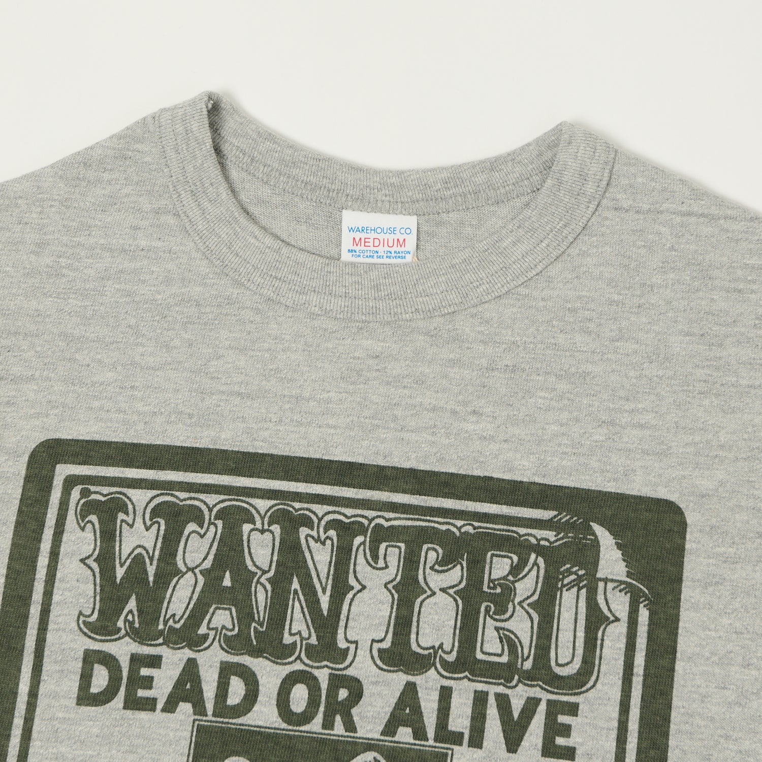Warehouse & Co 4096 'Wanted' T-Shirt - Heather Grey