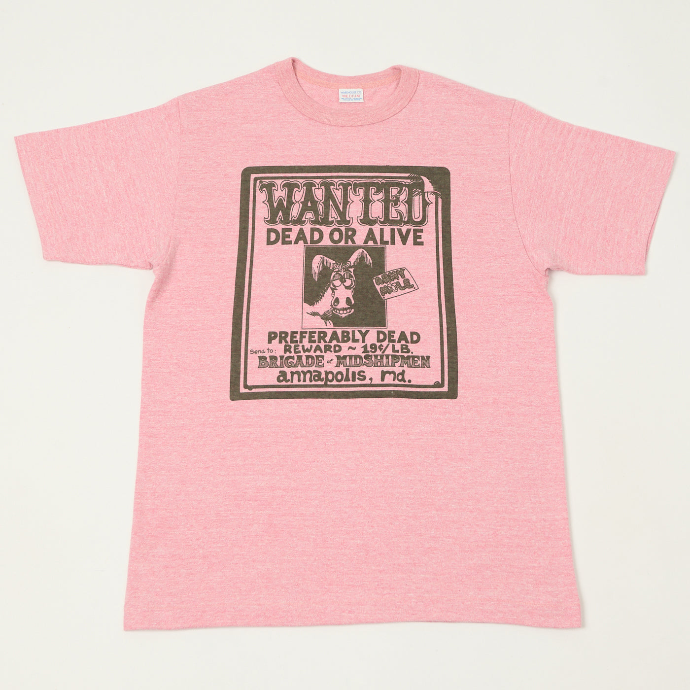 Warehouse & Co 4096 'Wanted' T-Shirt - Heather Red