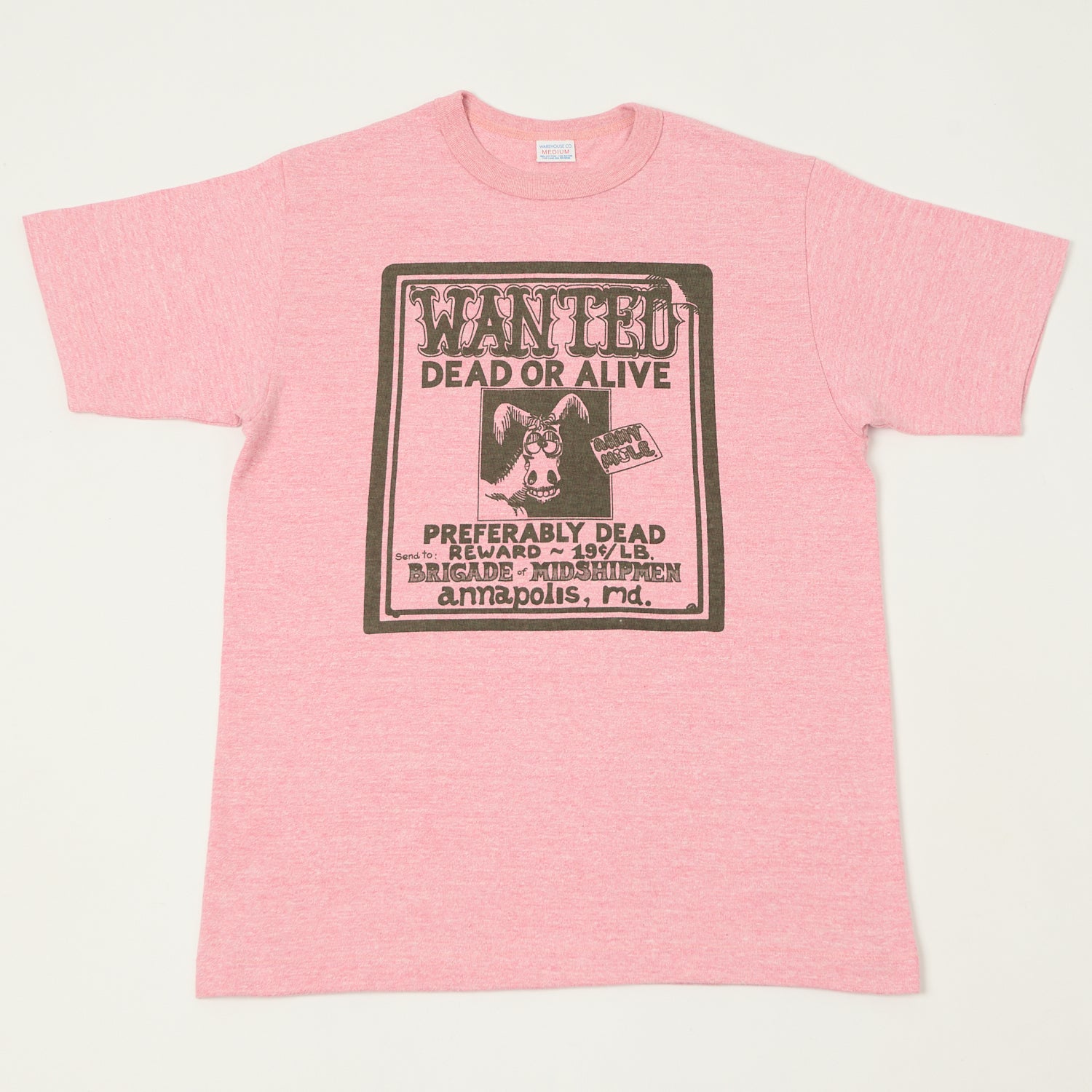 Warehouse & Co 4096 'Wanted' T-Shirt - Heather Red