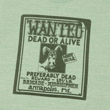 Warehouse & Co 4096 'Wanted' T-Shirt - Heather Green