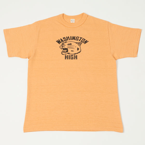 Warehouse 4601 'Washington High' Print Tee - Orange