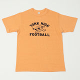 Warehouse 4601 'York High' Flock Print Tee - Orange