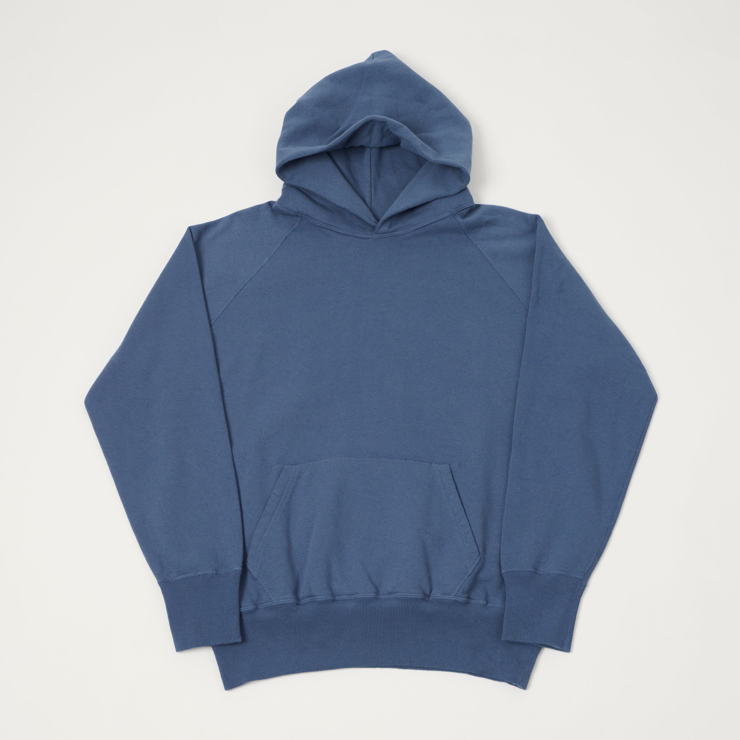 Warehouse & Co 462 Raglan Sleeve Hooded Sweatshirt - Blue