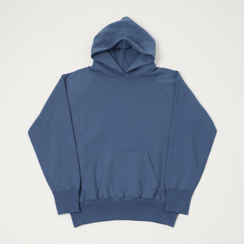 Warehouse & Co 462 Raglan Sleeve Hooded Sweatshirt - Blue