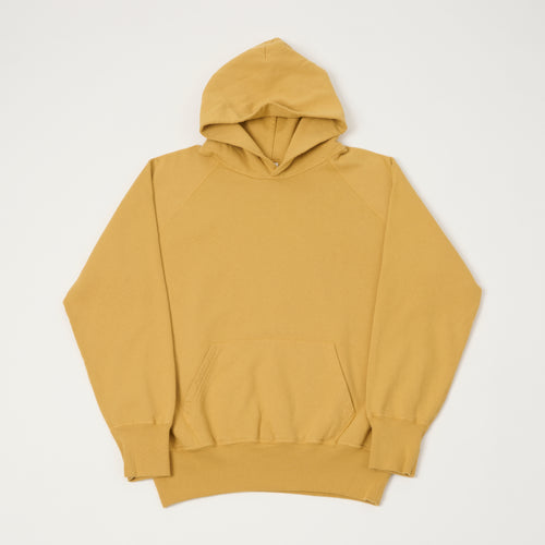Warehouse & Co 462 Raglan Sleeve Hooded Sweatshirt - Mustard
