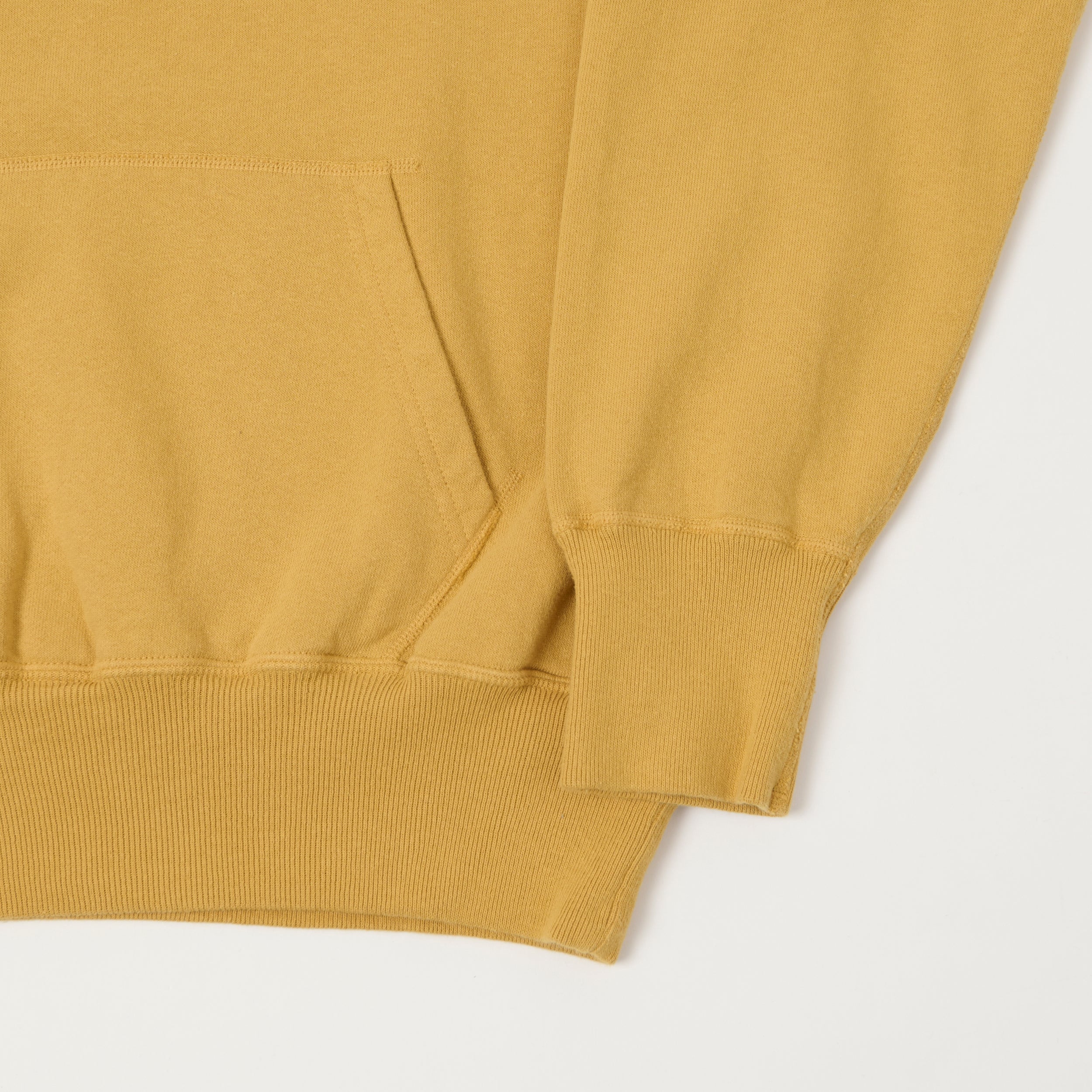 Warehouse & Co 462 Raglan Sleeve Hooded Sweatshirt - Mustard
