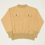 Warehouse & Co 479 Two Pocket Pile Sweatshirt - Beige