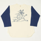 Warehouse & Co 4800 'Coyote'  Baseball Tee - Cream/Navy