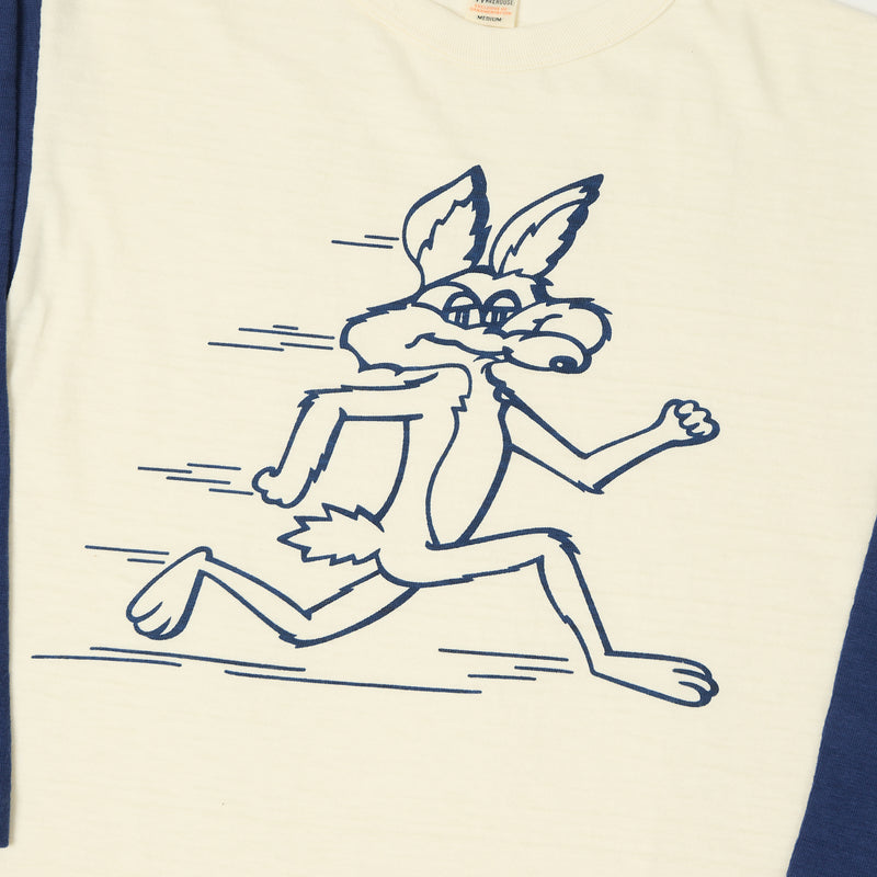 Warehouse & Co 4800 'Coyote'  Baseball Tee - Cream/Navy