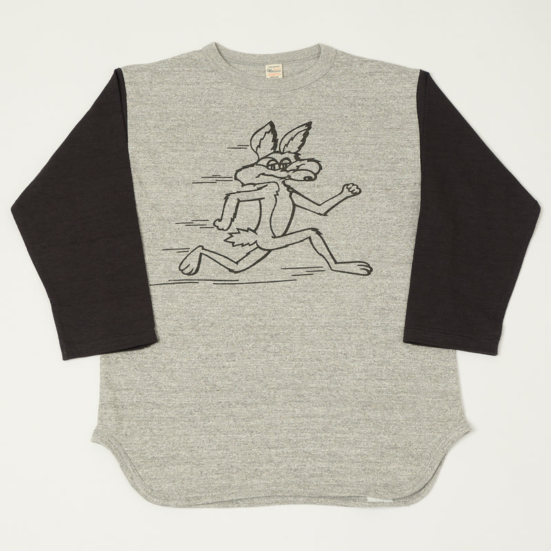Warehouse & Co 4800 'Coyote'  Baseball Tee - Heather Grey/Black