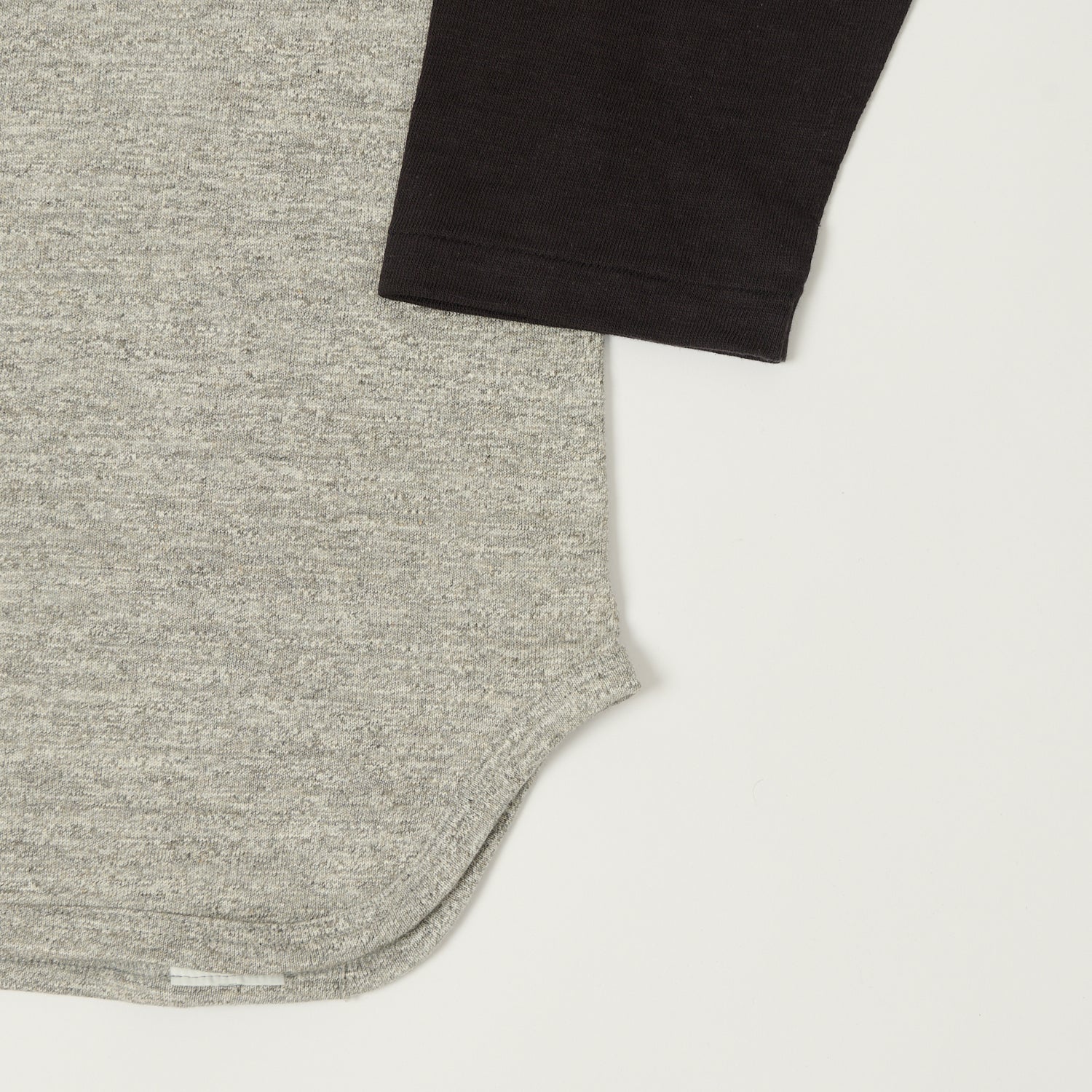 Warehouse & Co 4800 'Coyote'  Baseball T-Shirt - Heather Grey/Black