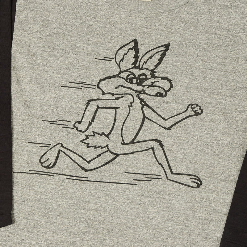 Warehouse & Co 4800 'Coyote'  Baseball Tee - Heather Grey/Black