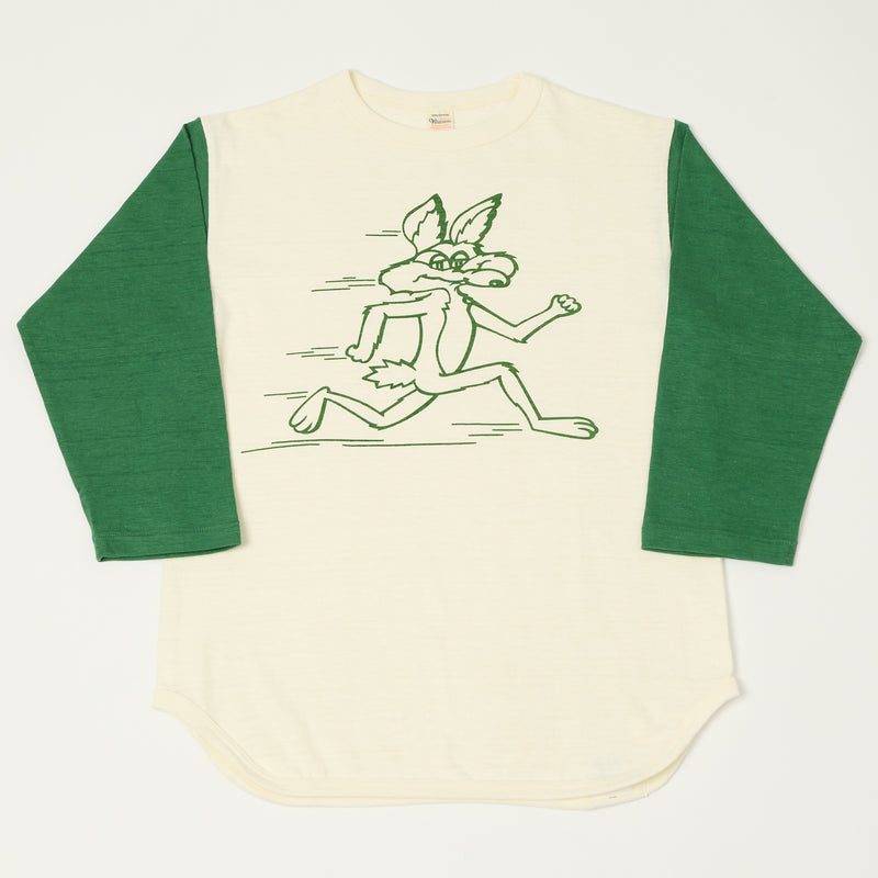 Warehouse & Co 4800 'Coyote'  Baseball Tee - Cream/Light Green