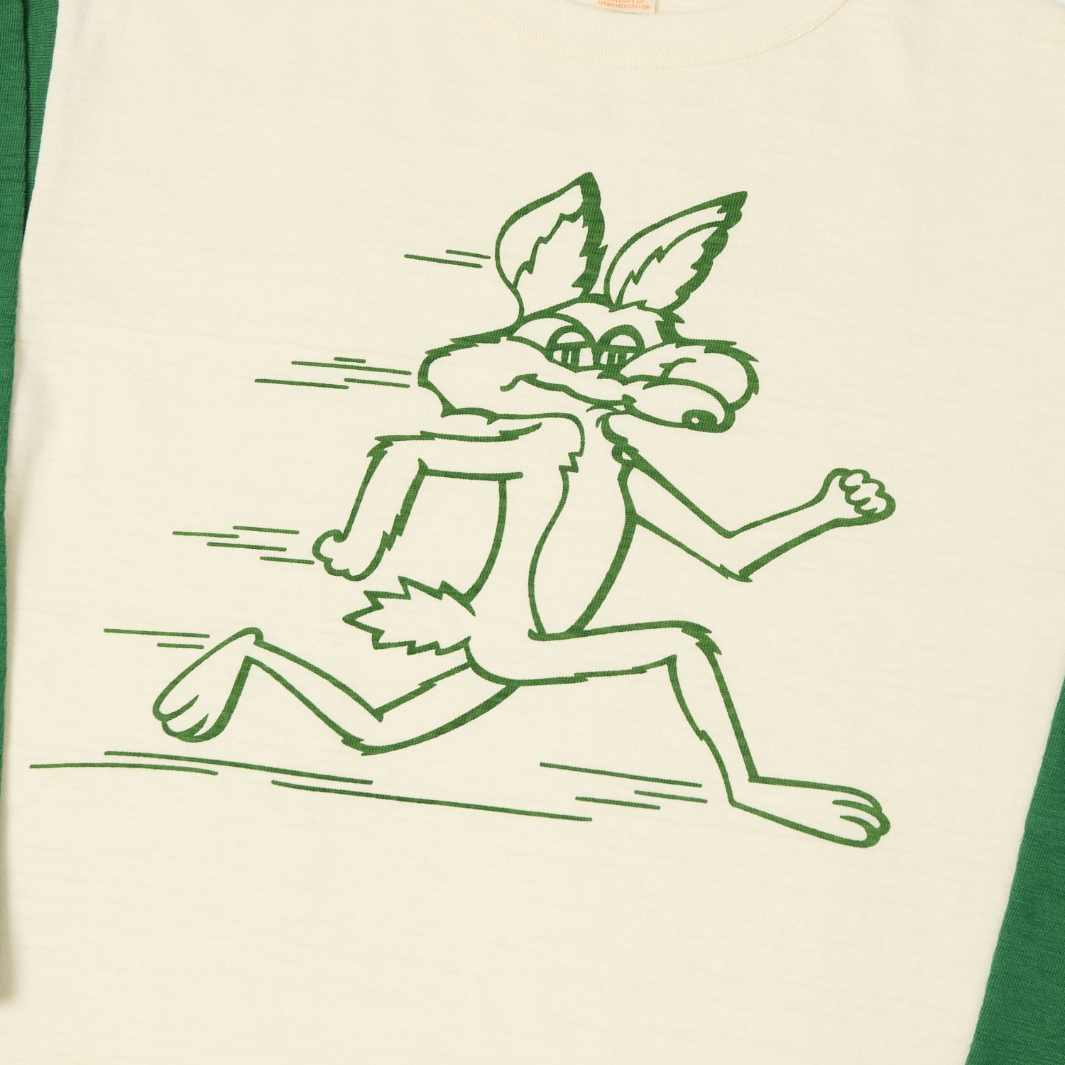 Warehouse & Co 4800 'Coyote'  Baseball T-Shirt - Cream/Light Green