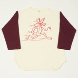 Warehouse & Co 4800 'Coyote'  Baseball Tee - Cream/Bordeaux