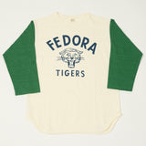 Warehouse & Co 4800 'Fedora Tigers'  Baseball Tee - Cream/Light Green