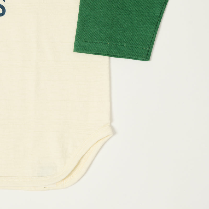 Warehouse & Co 4800 'Fedora Tigers'  Baseball Tee - Cream/Light Green