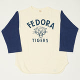 Warehouse & Co 4800 'Fedora Tigers'  Baseball Tee - Cream/Navy