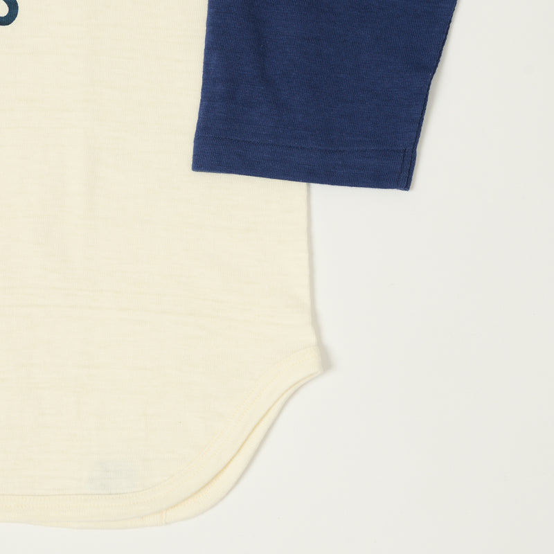 Warehouse & Co 4800 'Fedora Tigers'  Baseball Tee - Cream/Navy