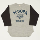 Warehouse & Co 4800 'Fedora Tigers'  Baseball Tee - Heather Grey/Black