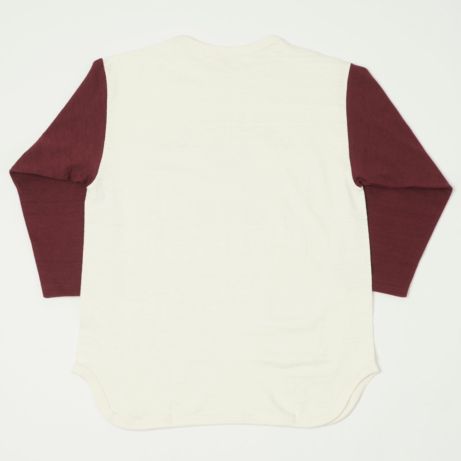 Warehouse & Co 'Black River Tigers' 4800 Baseball T-Shirt - Cream/Bordeaux