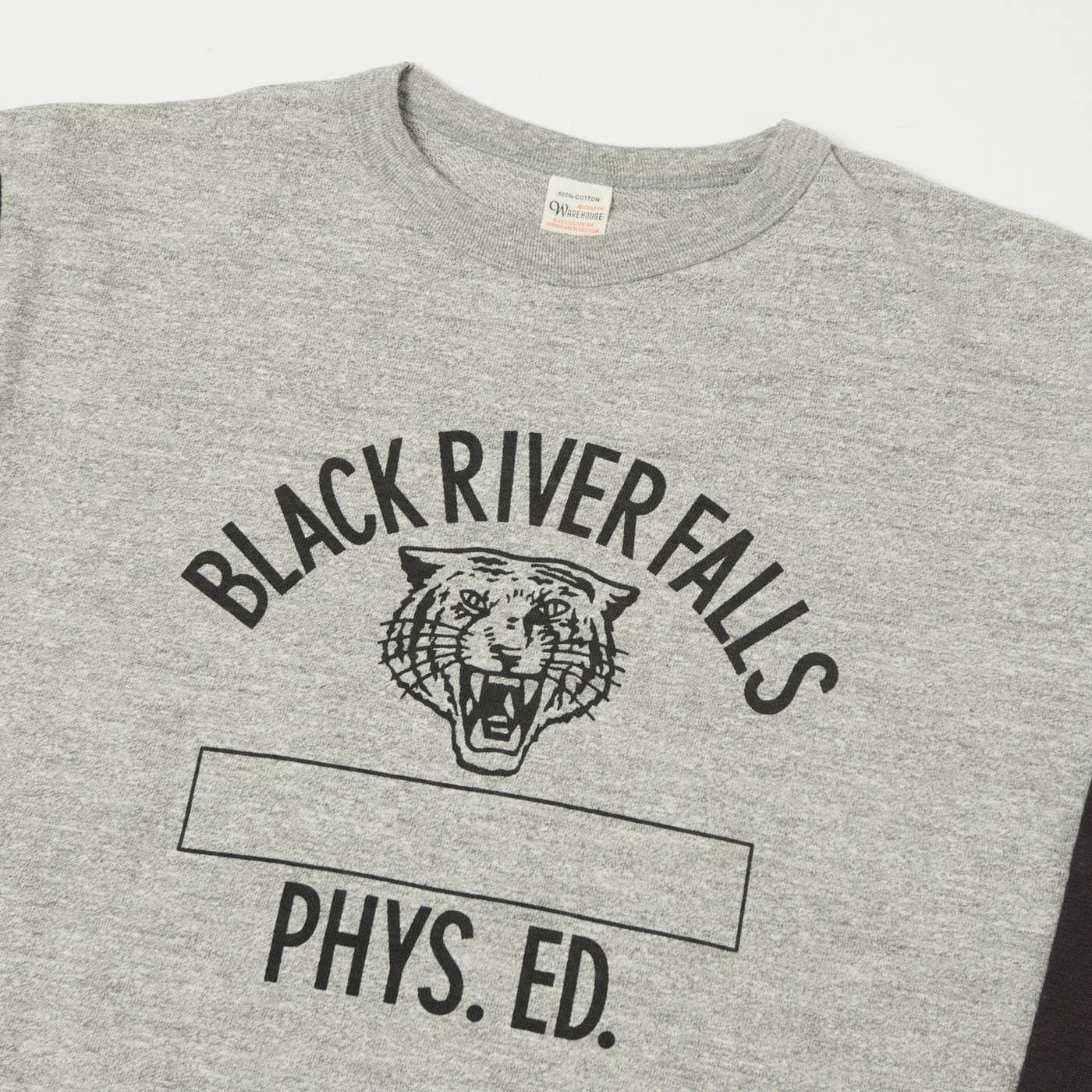 Warehouse & Co 'Black River Tigers' 4800 Baseball T-Shirt - Heather Grey/Sumikuro