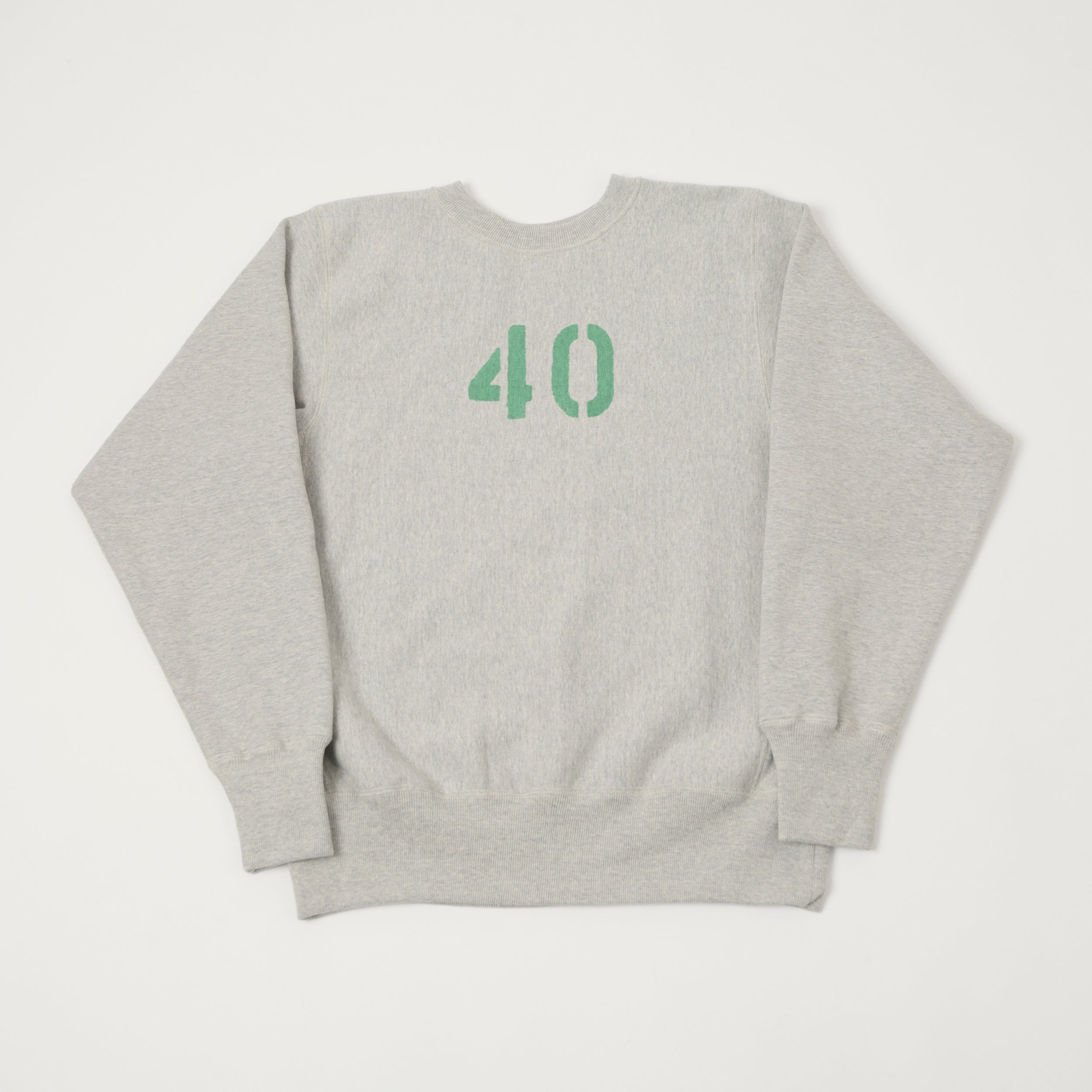 Warehouse & Co 483 'No 40' Reverse Weave Sweatshirt - Heather Grey