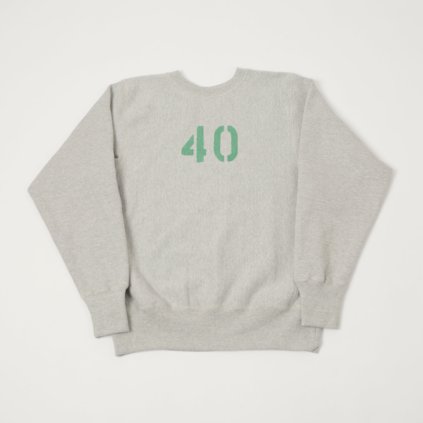 Warehouse & Co 483 'No 40' Reverse Weave Sweatshirt - Heather Grey