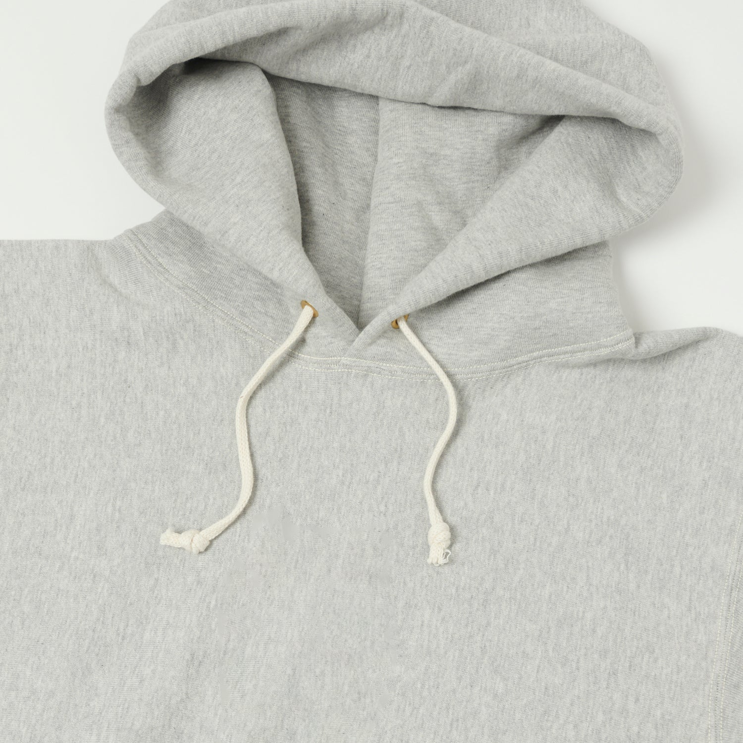 Warehouse & Co 484 Reverse Weave Hooded Sweatshirt - Heather Grey