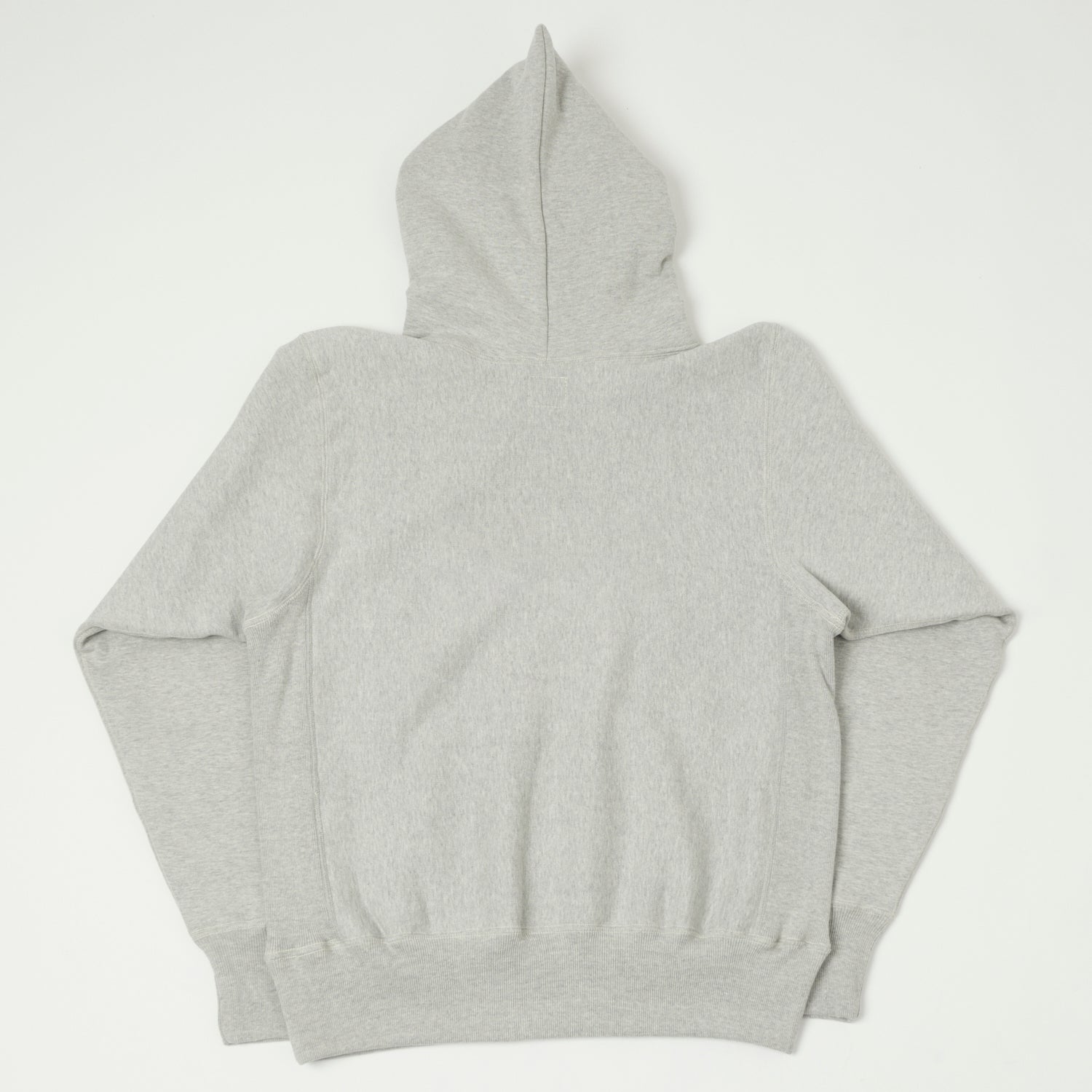 Warehouse & Co 484 Reverse Weave Hooded Sweatshirt - Heather Grey