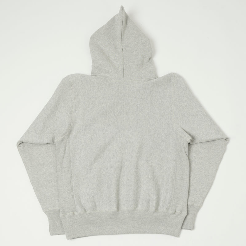 Warehouse 484 Reverse Weave Hooded Sweatshirt - Heather Grey