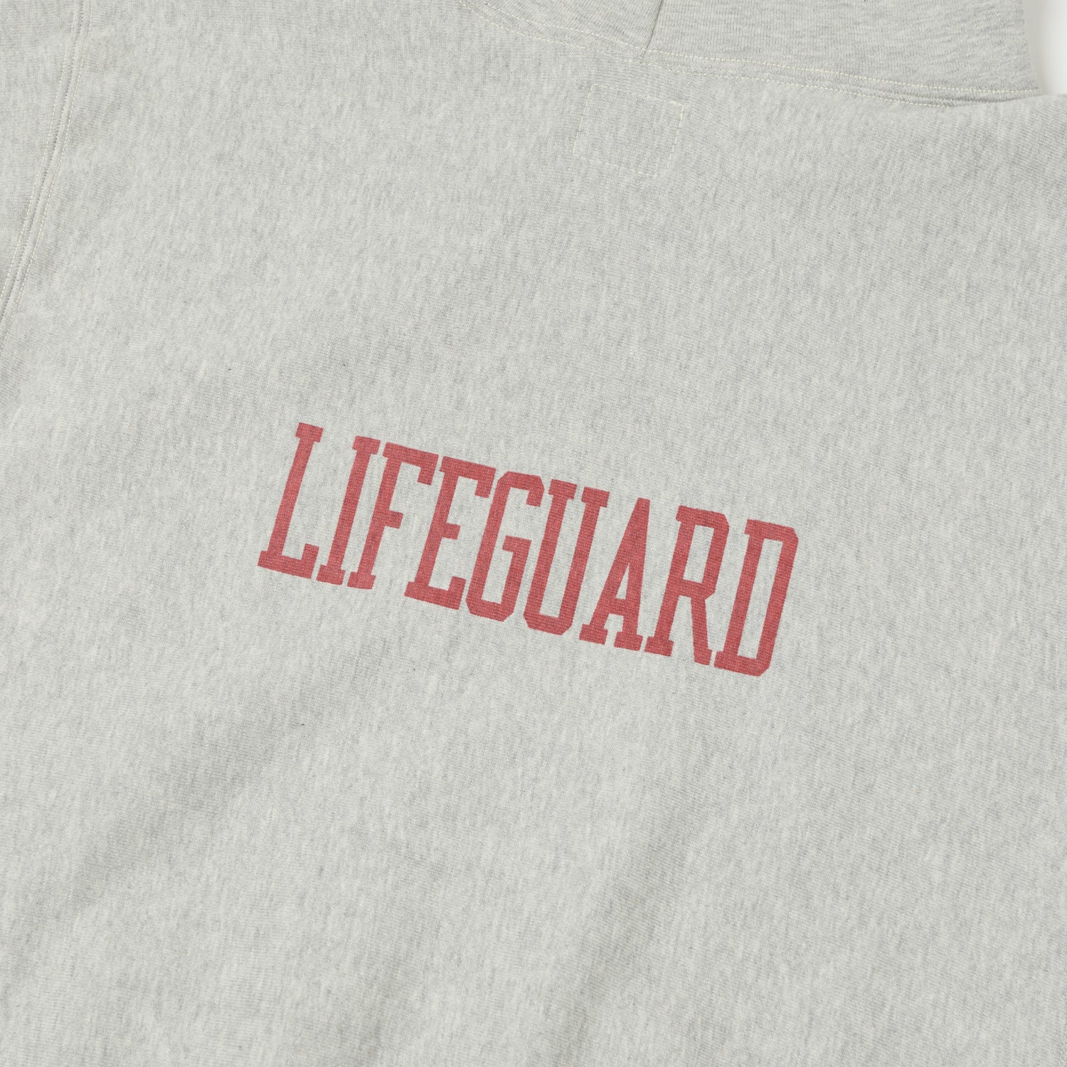Warehouse & Co 484 'Lifeguard' Reverse Weave Hooded Sweatshirt - Heather Grey