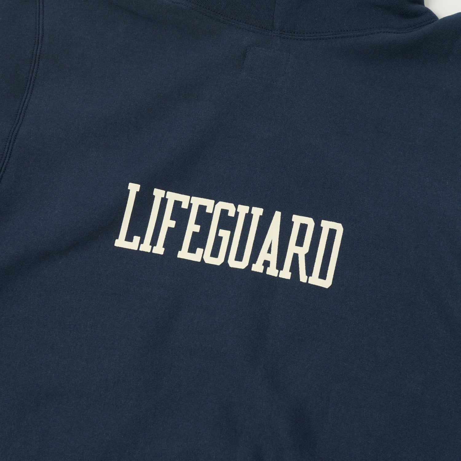 Warehouse & Co 484 'Lifeguard' Reverse Weave Hooded Sweatshirt - Navy