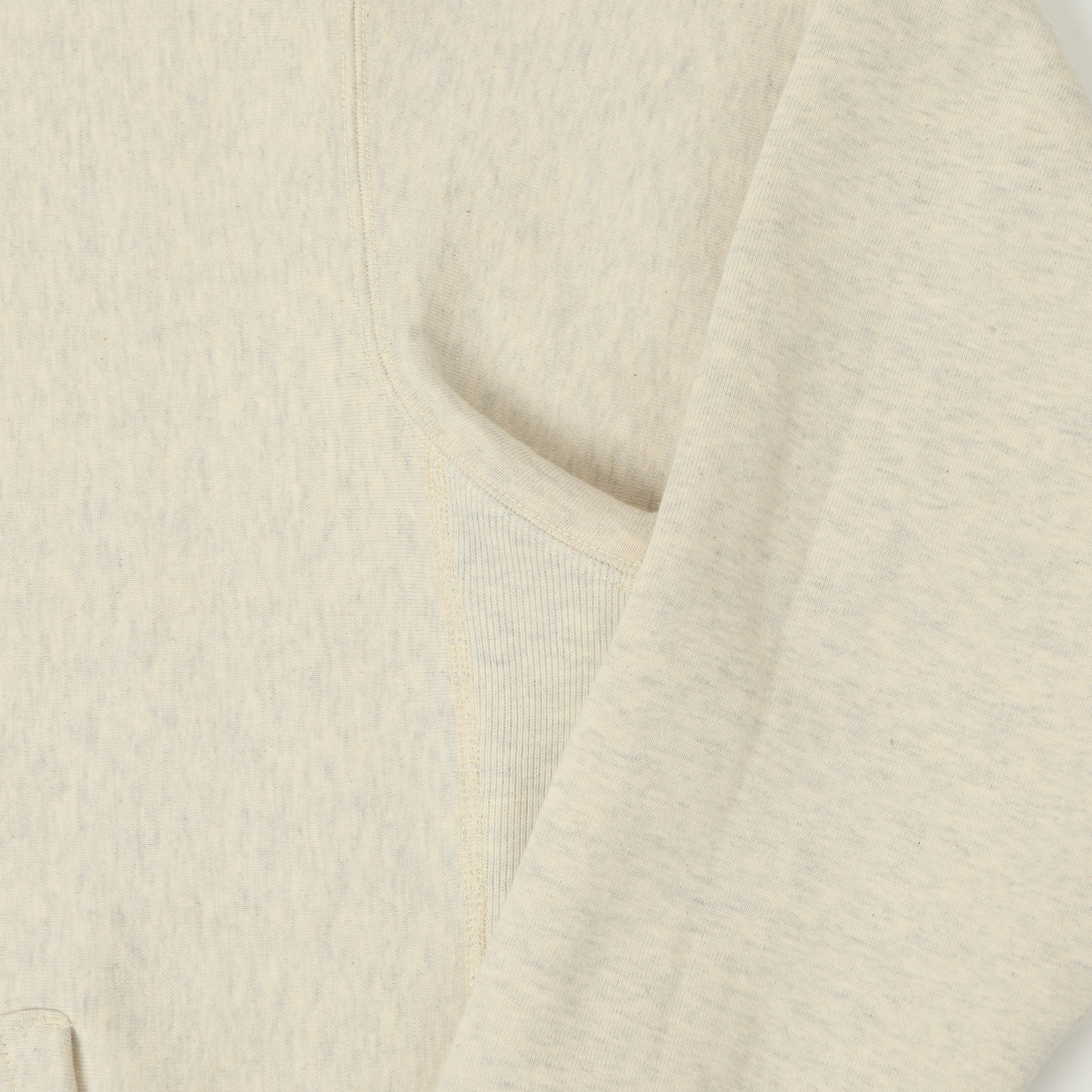 Warehouse 484 'No 40' Reverse Weave Hooded Sweatshirt - Oatmeal