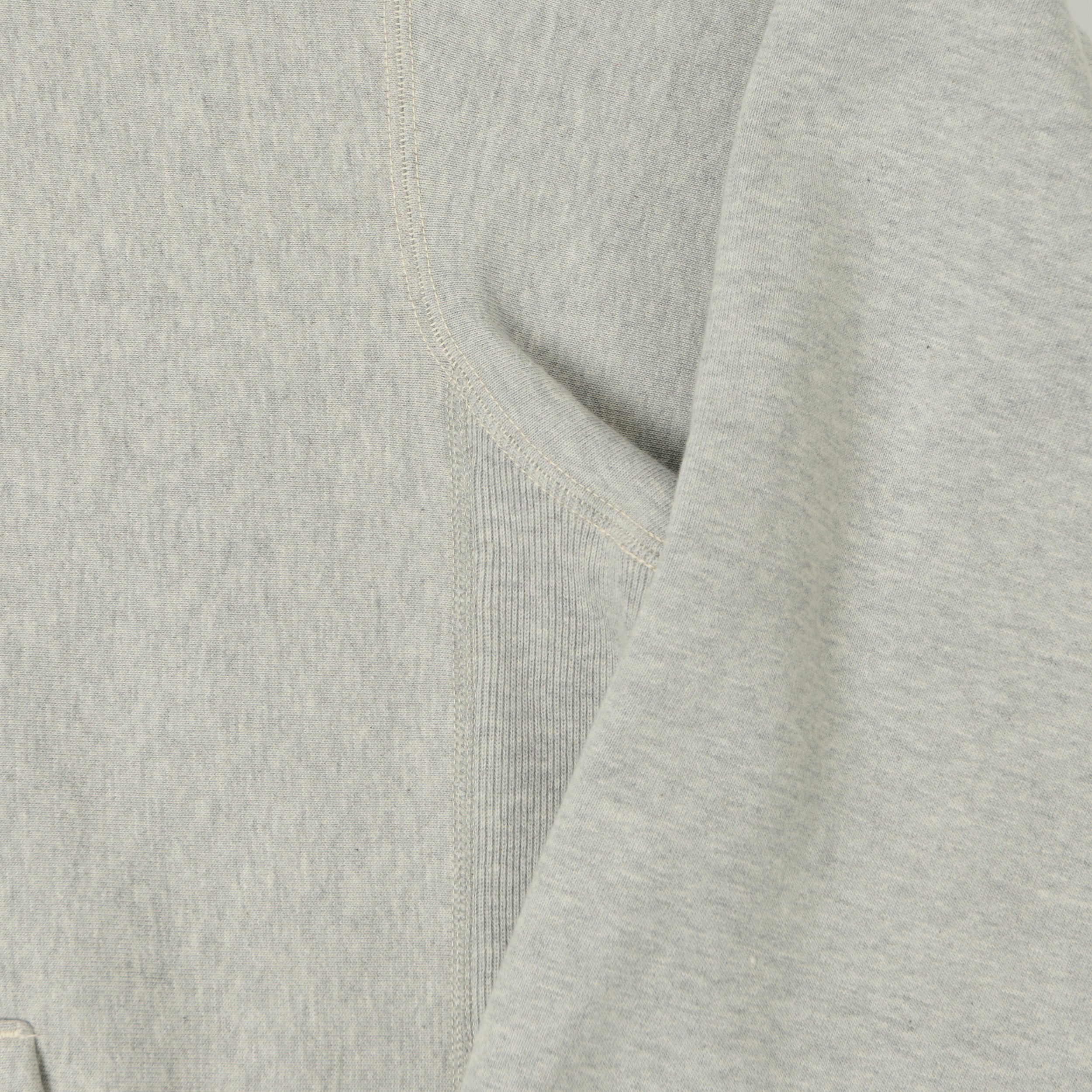 Warehouse 484 'No 40' Reverse Weave Hooded Sweatshirt - Heather Grey