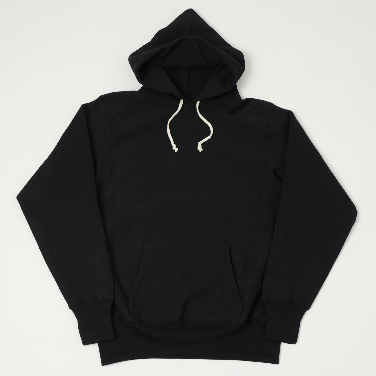 Warehouse & Co 484 Reverse Weave Hooded Sweatshirt - Black