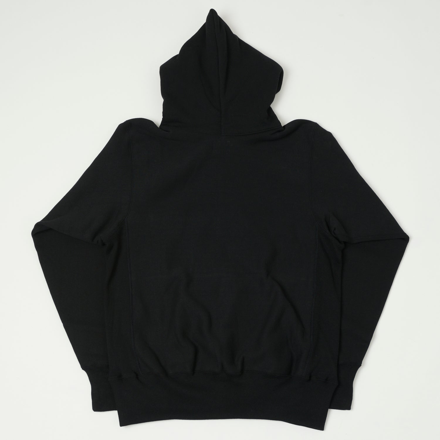 Warehouse & Co 484 Reverse Weave Hooded Sweatshirt - Black