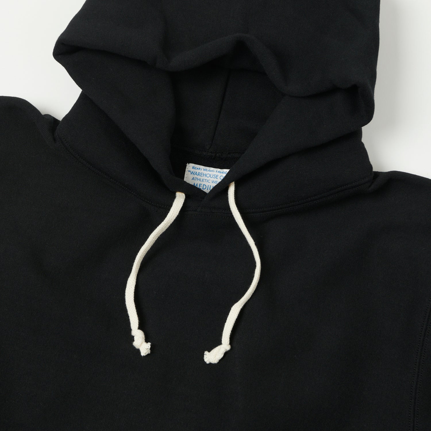 Warehouse & Co 484 Reverse Weave Hooded Sweatshirt - Black