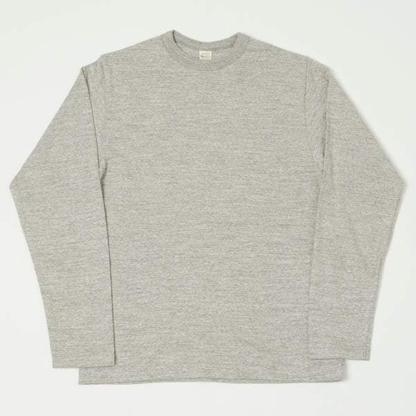 Warehouse 5906 L/S Crew Neck Tee - Heather Grey