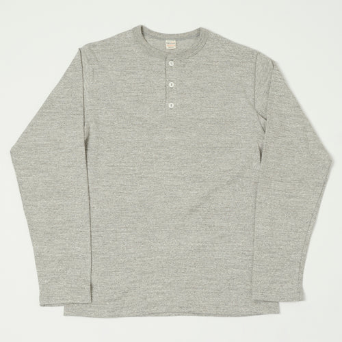 Warehouse & Co 5907 Long Sleeve Henley - Heather Grey
