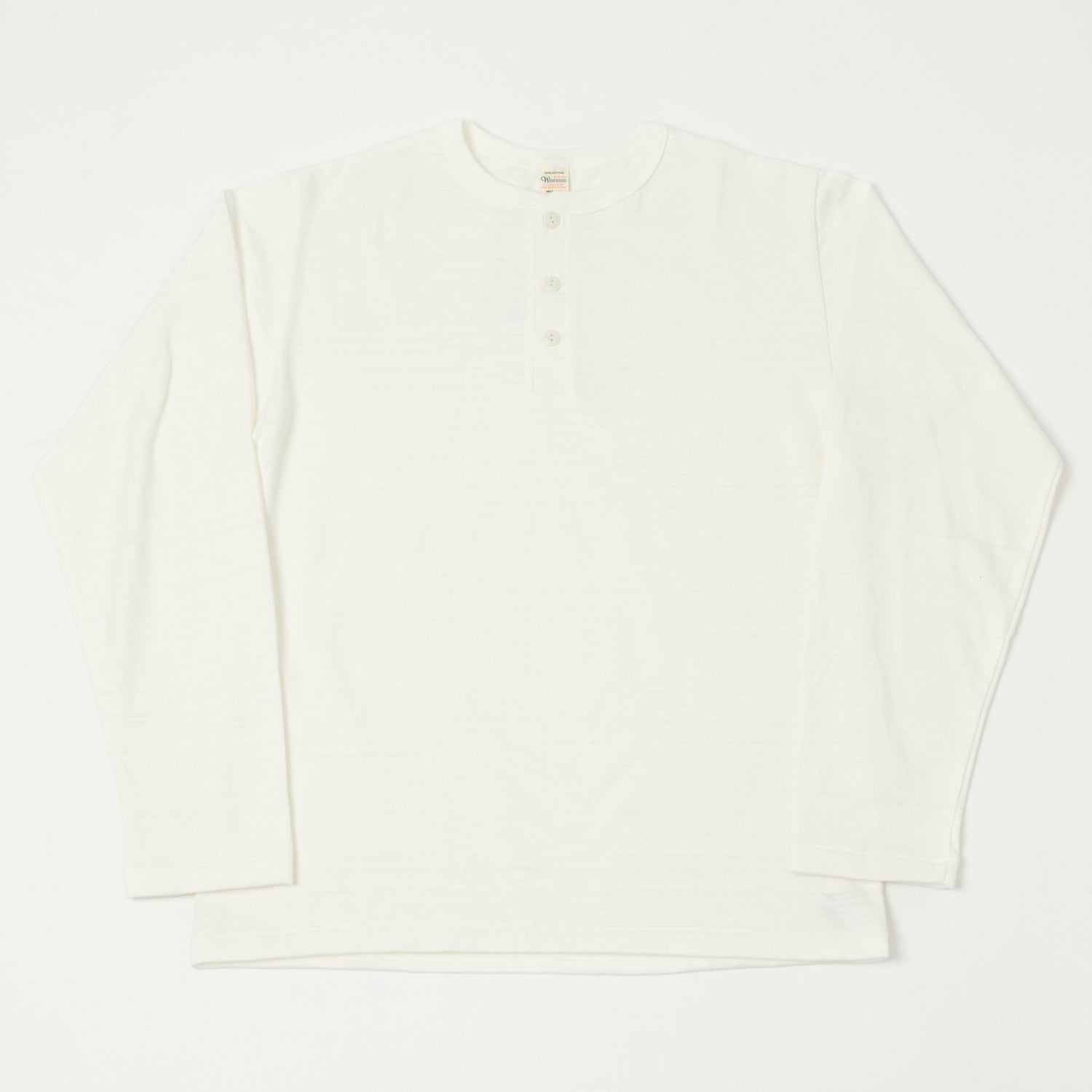 Warehouse & Co 5907 Long Sleeve Henley - Off White
