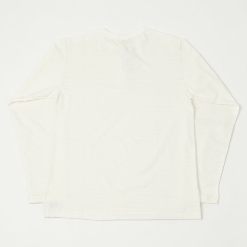 Warehouse 5907 L/S Henley Tee - Off White