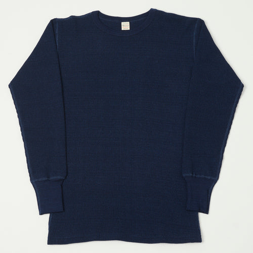 Warehouse & Co 5911 Waffle Knit Thermal T-Shirt - Indigo