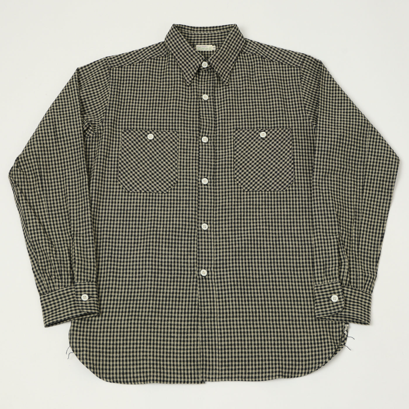 Warehouse & Co 3055 Duck Digger Gingham Work Shirt - Grey