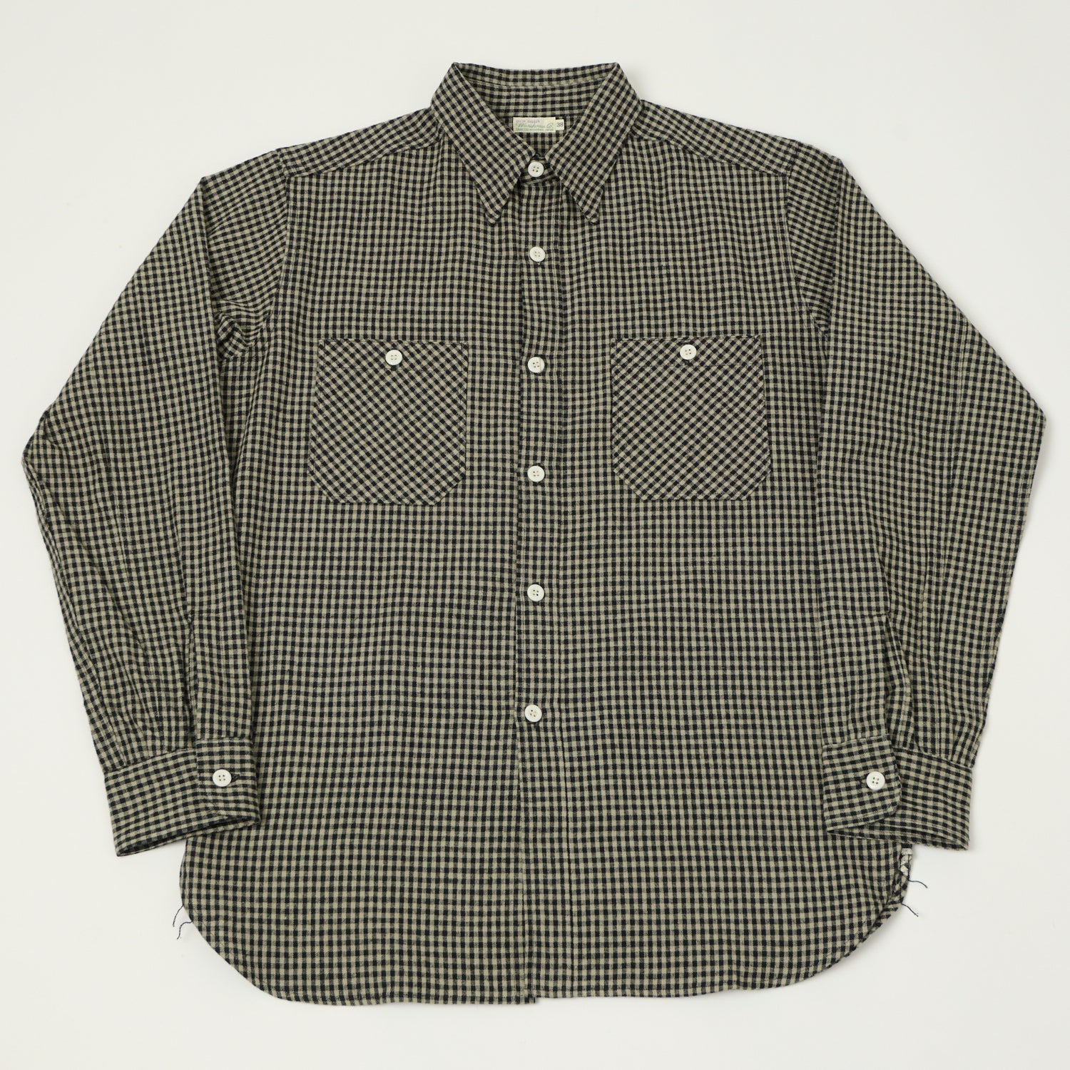 Warehouse & Co 3055 Duck Digger Gingham Work Shirt - Grey