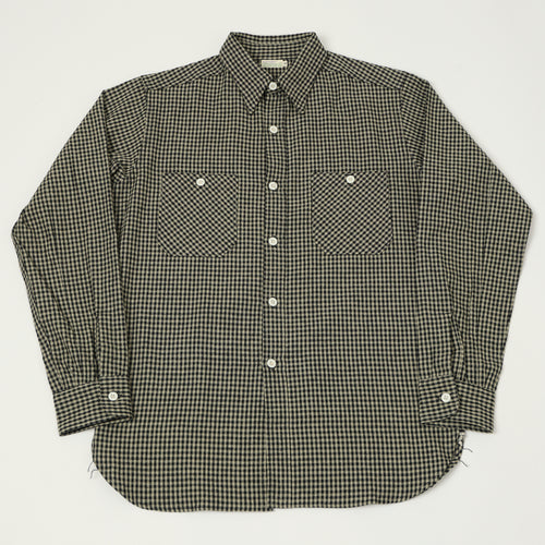 Warehouse & Co 3055 Duck Digger Gingham Work Shirt - Grey