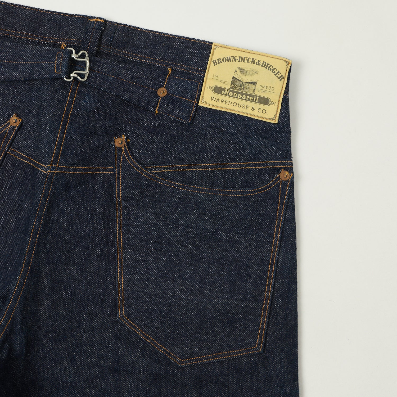 Warehouse & Co 'Brown-Duck & Digger' Regular Straight Jean - Raw